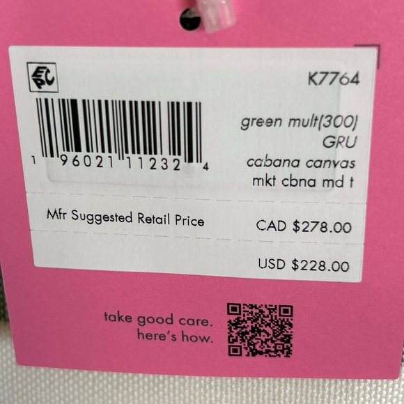 NWT - Market Cabana Canvas Medium Tote - Picture 5 of 13